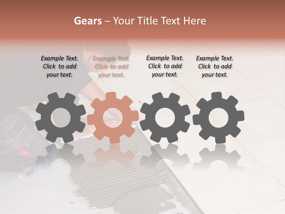 Man Installs Ceramic Tile PowerPoint Template