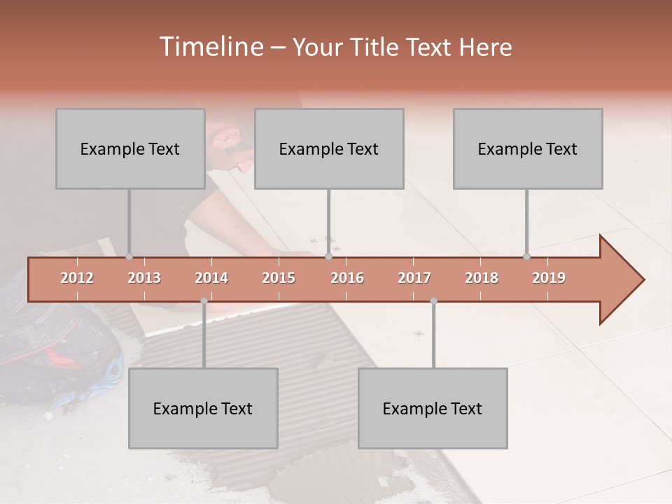 Man Installs Ceramic Tile PowerPoint Template