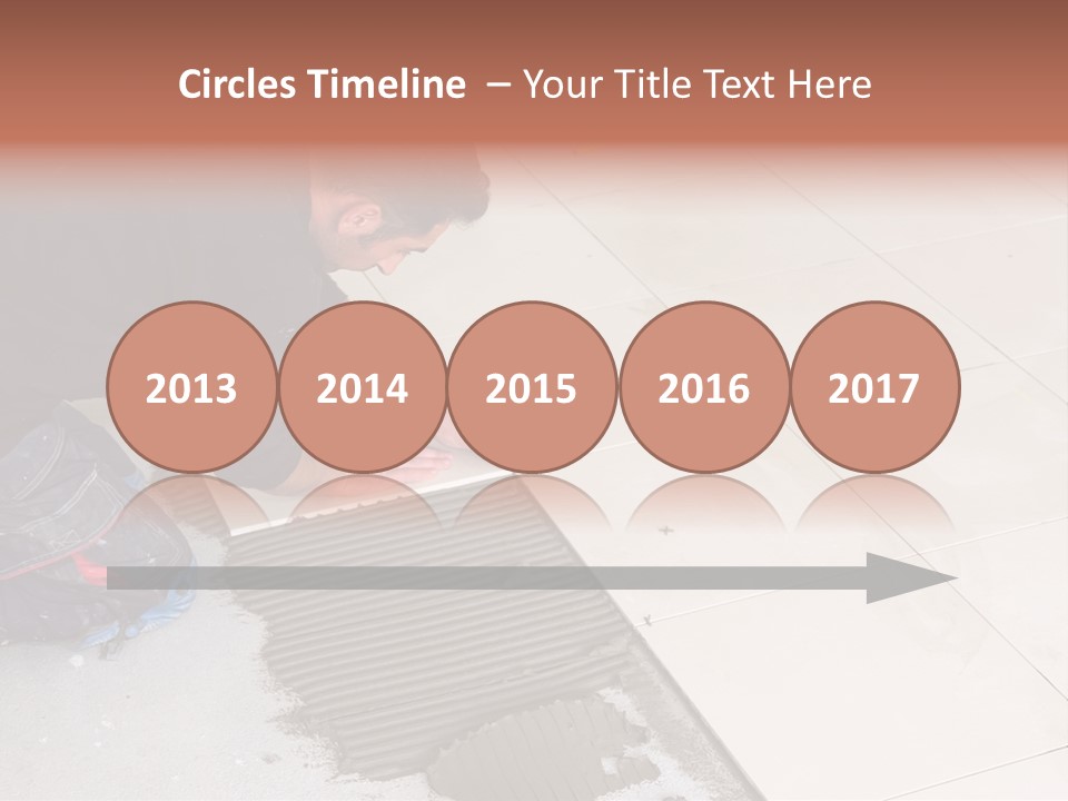 Man Installs Ceramic Tile PowerPoint Template