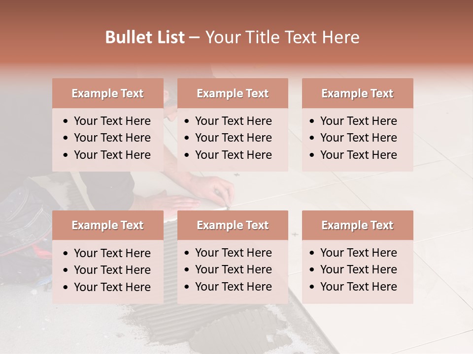 Man Installs Ceramic Tile PowerPoint Template