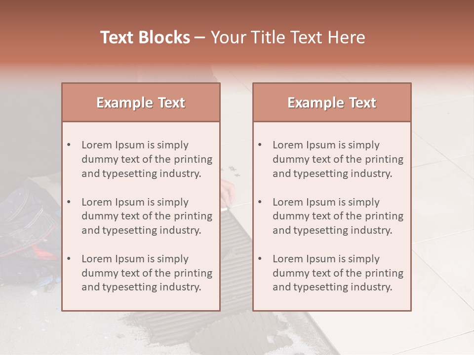 Man Installs Ceramic Tile PowerPoint Template