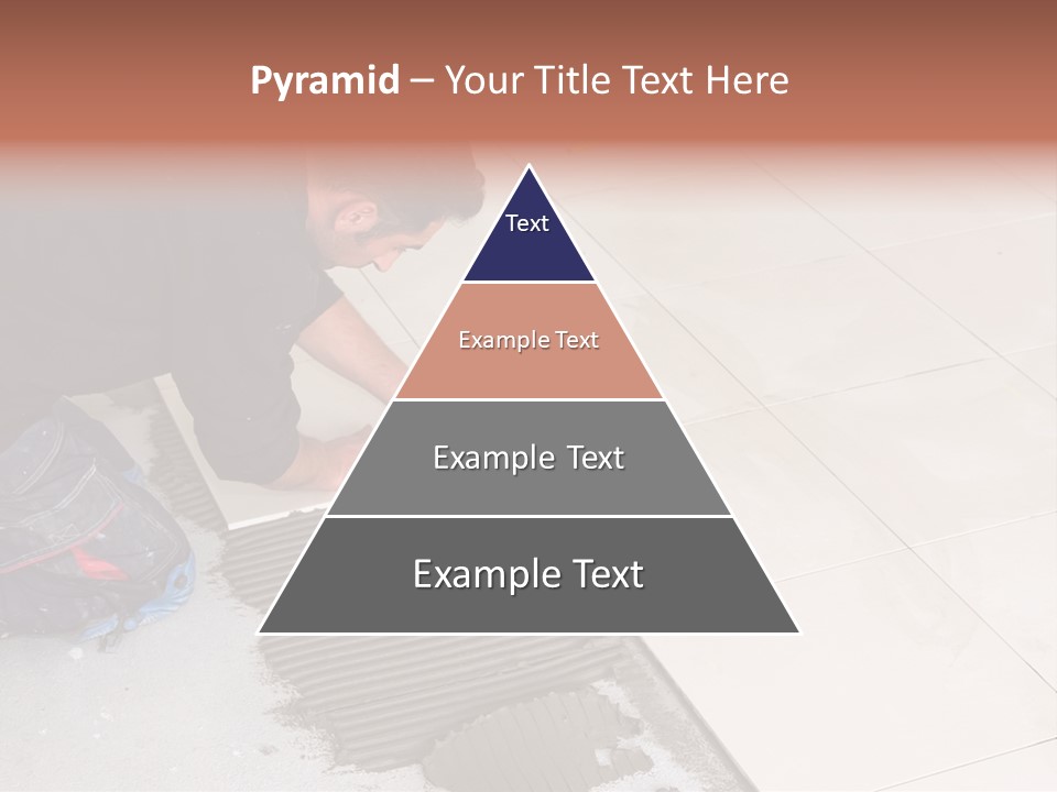 Man Installs Ceramic Tile PowerPoint Template