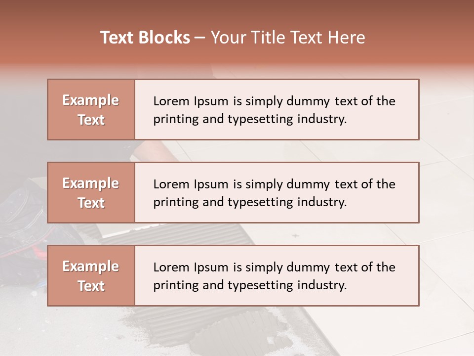Man Installs Ceramic Tile PowerPoint Template