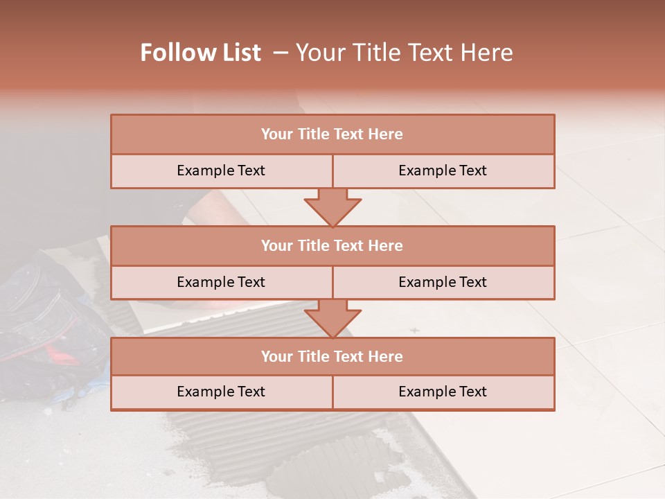 Man Installs Ceramic Tile PowerPoint Template