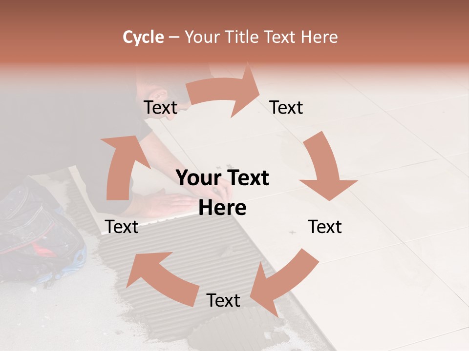 Man Installs Ceramic Tile PowerPoint Template