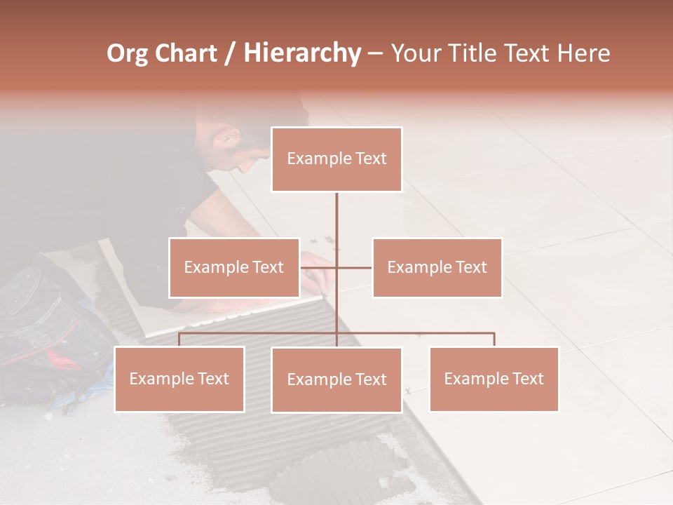 Man Installs Ceramic Tile PowerPoint Template