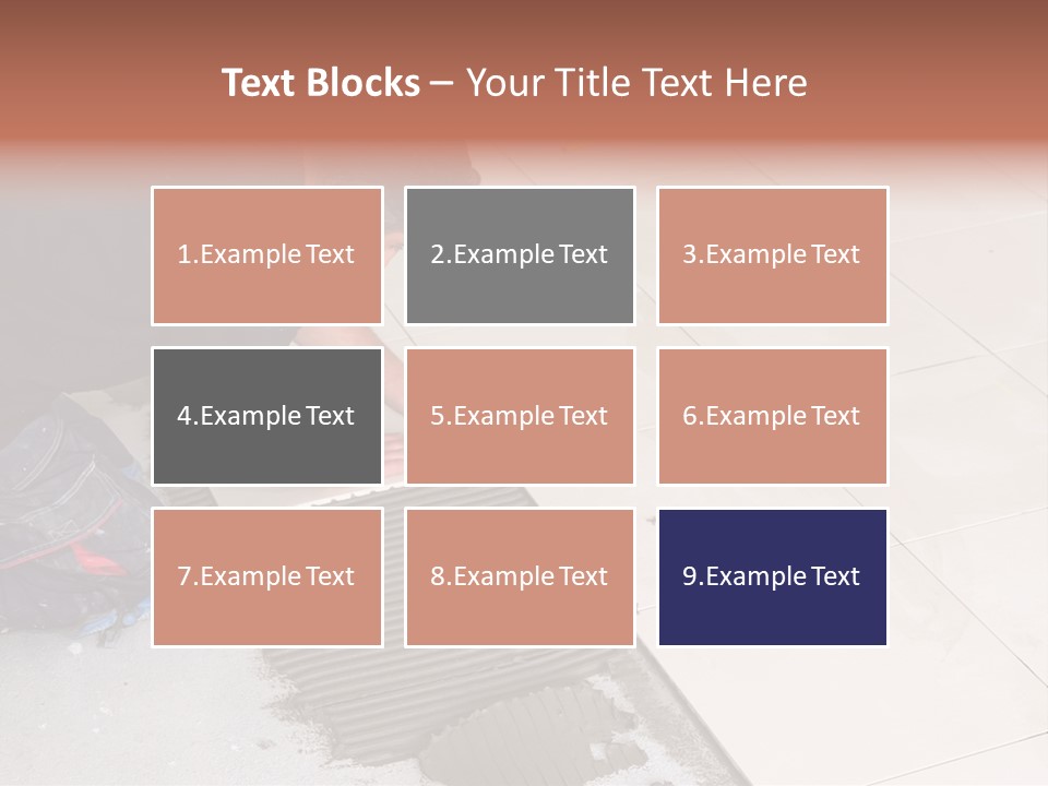Man Installs Ceramic Tile PowerPoint Template