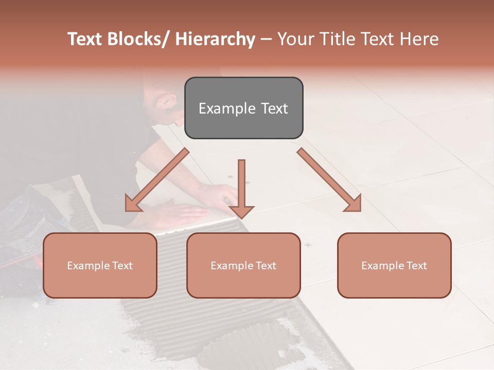 Man Installs Ceramic Tile PowerPoint Template