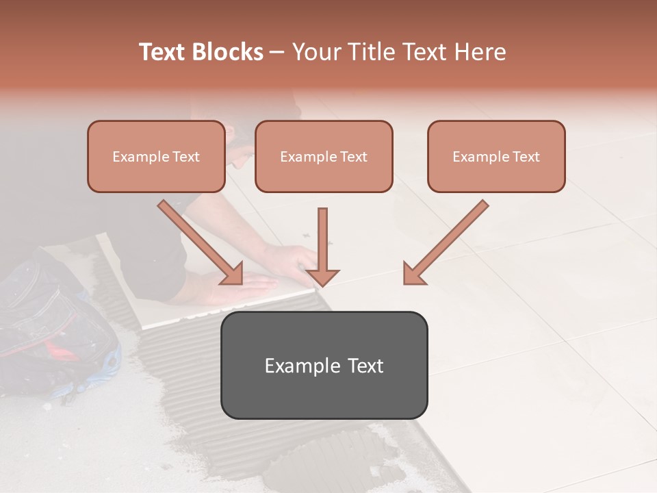 Man Installs Ceramic Tile PowerPoint Template