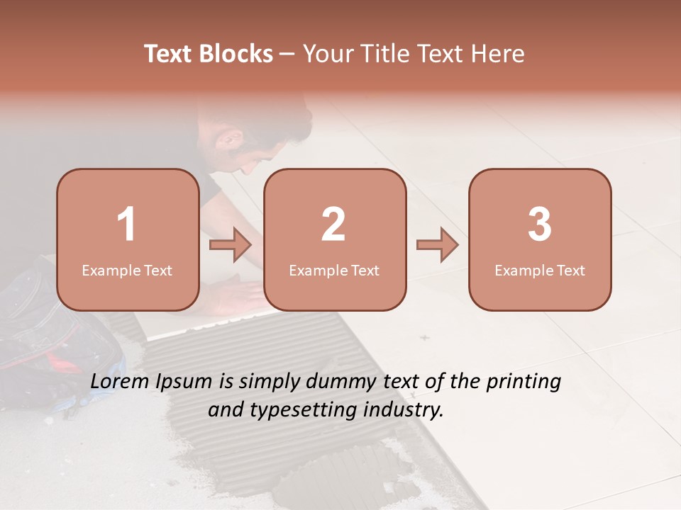Man Installs Ceramic Tile PowerPoint Template