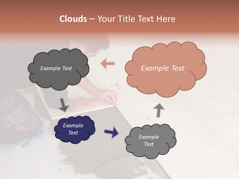 Man Installs Ceramic Tile PowerPoint Template
