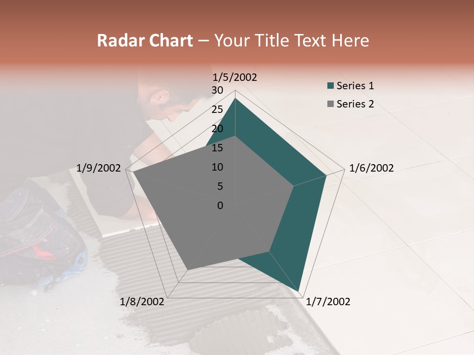 Man Installs Ceramic Tile PowerPoint Template