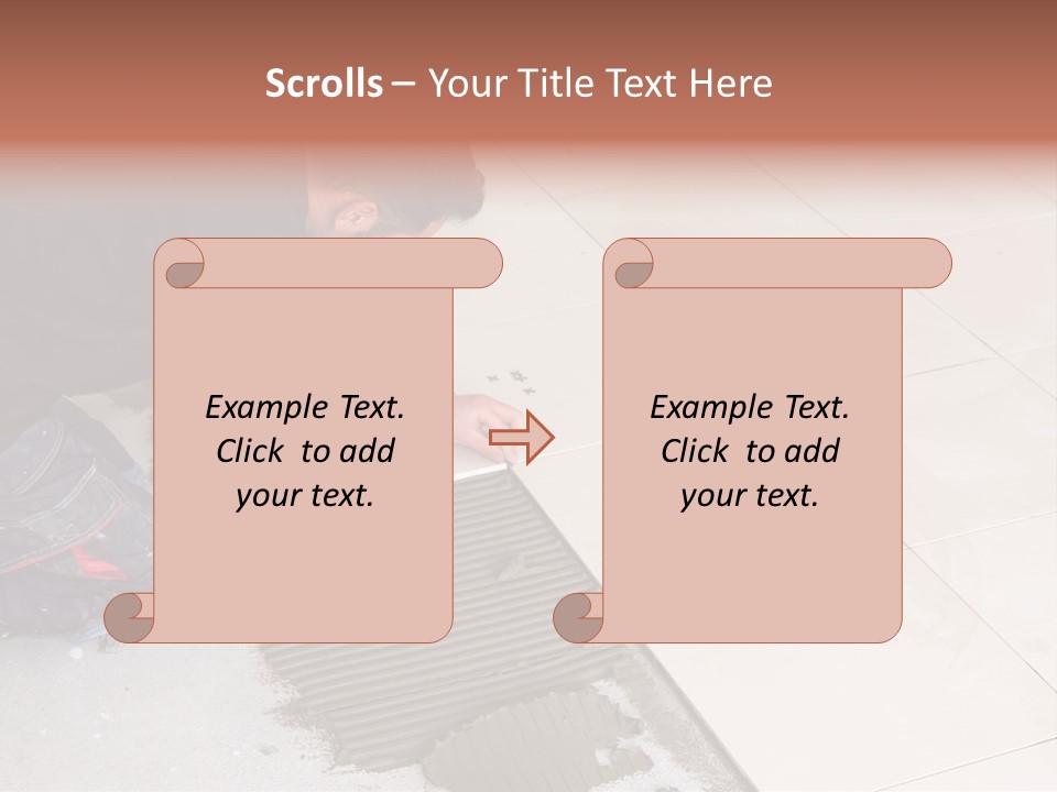 Man Installs Ceramic Tile PowerPoint Template