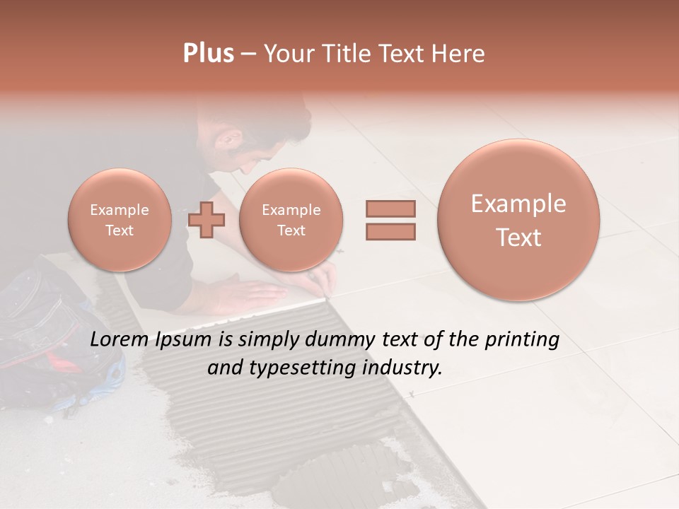 Man Installs Ceramic Tile PowerPoint Template