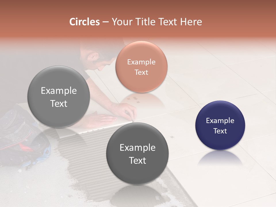 Man Installs Ceramic Tile PowerPoint Template
