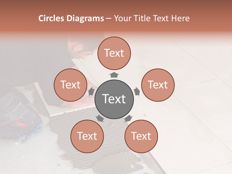 Man Installs Ceramic Tile PowerPoint Template