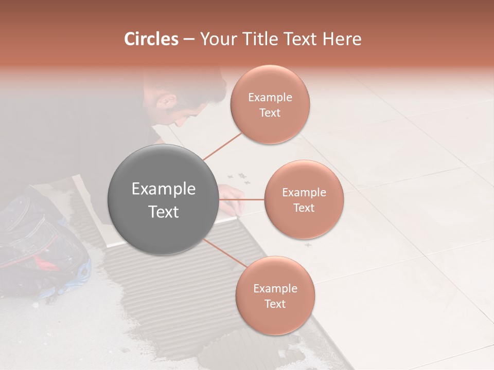 Man Installs Ceramic Tile PowerPoint Template