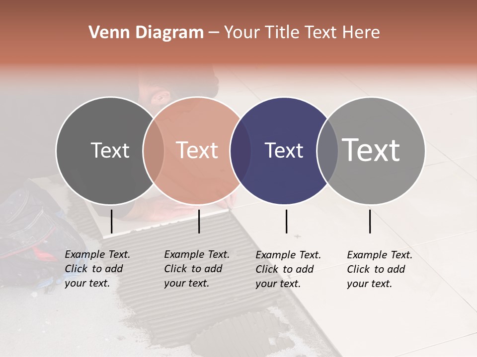 Man Installs Ceramic Tile PowerPoint Template