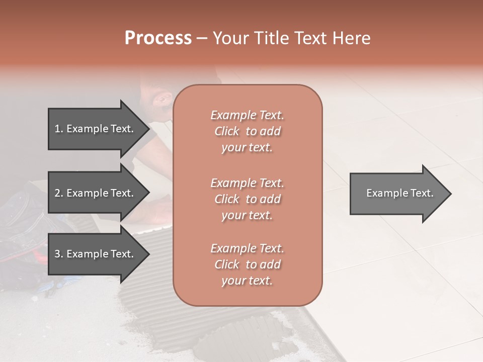 Man Installs Ceramic Tile PowerPoint Template