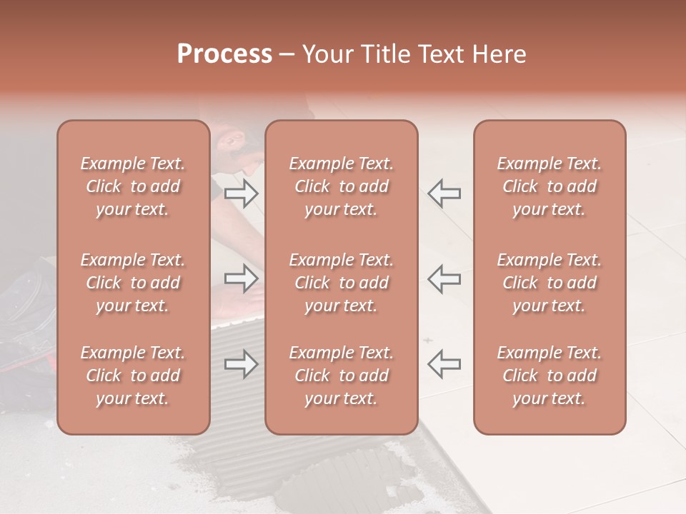 Man Installs Ceramic Tile PowerPoint Template