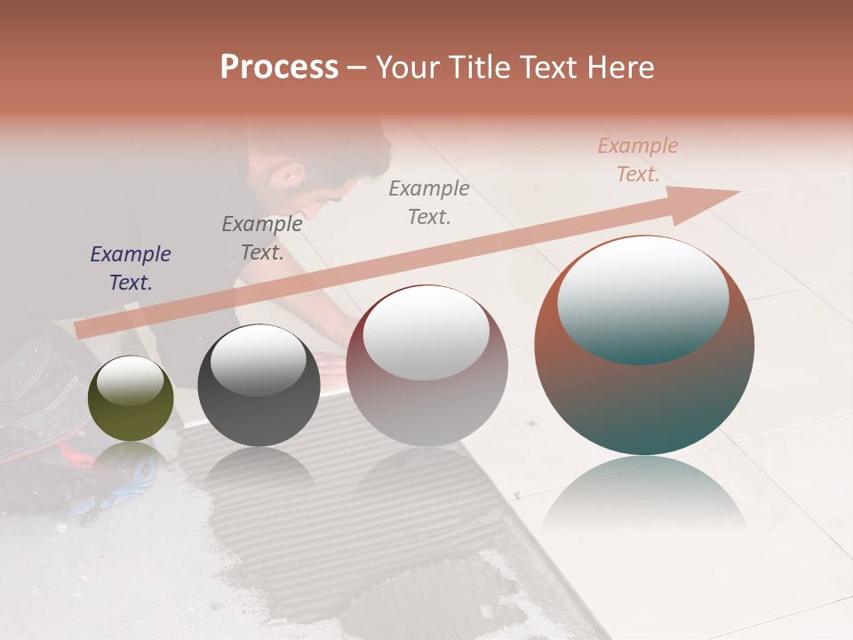 Man Installs Ceramic Tile PowerPoint Template