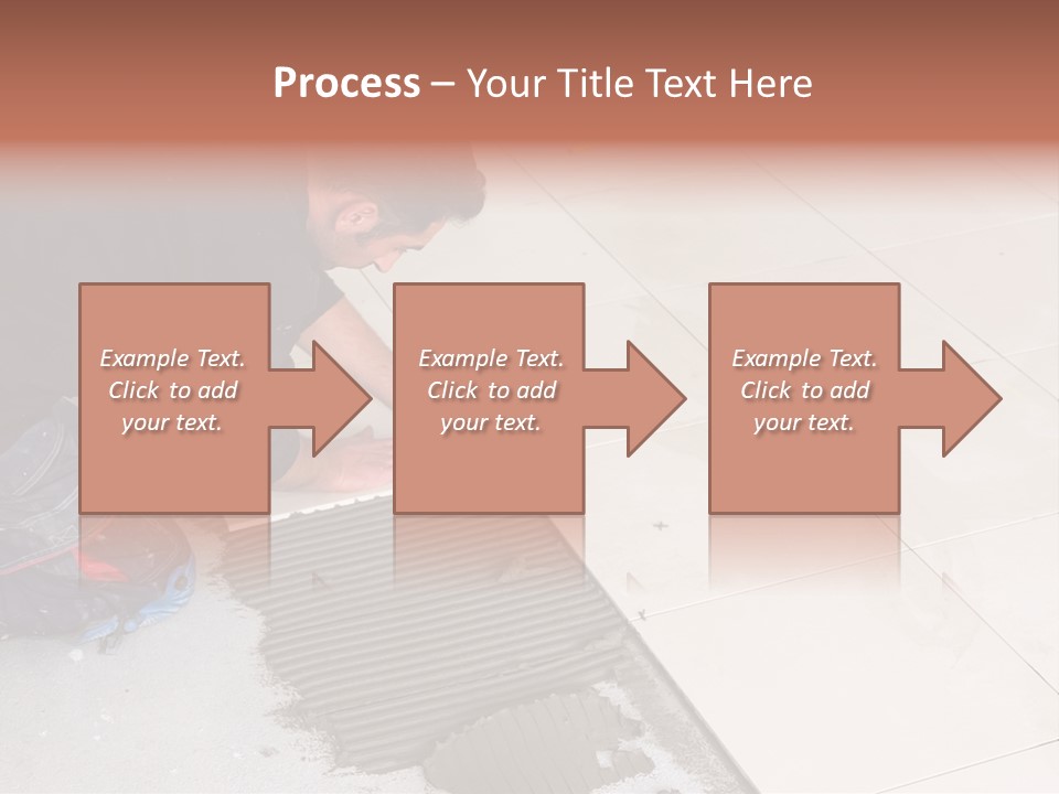 Man Installs Ceramic Tile PowerPoint Template