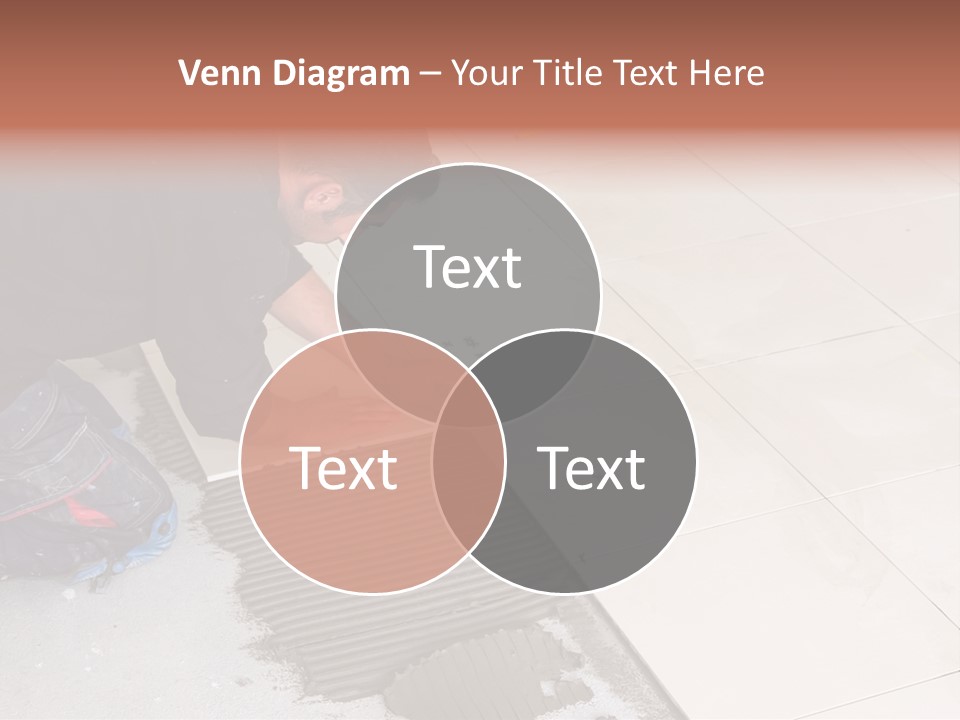 Man Installs Ceramic Tile PowerPoint Template