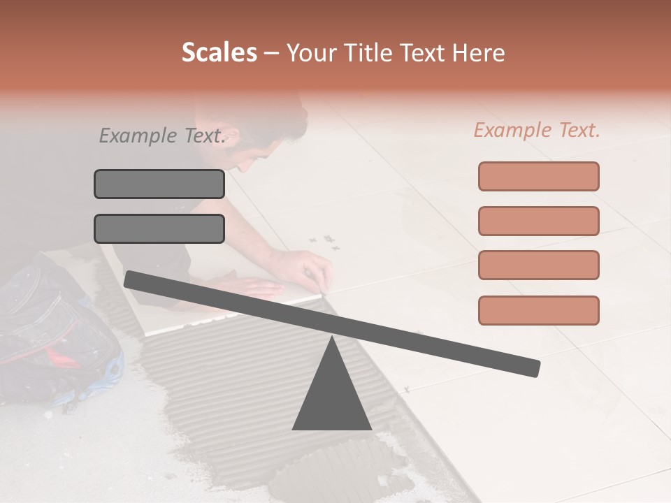 Man Installs Ceramic Tile PowerPoint Template