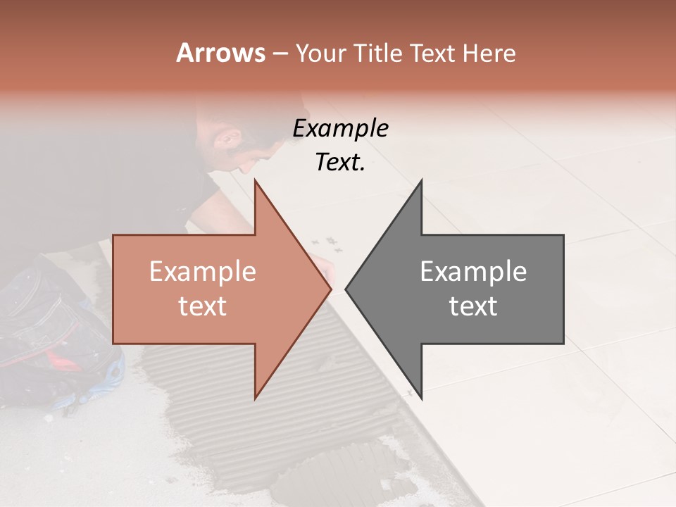 Man Installs Ceramic Tile PowerPoint Template