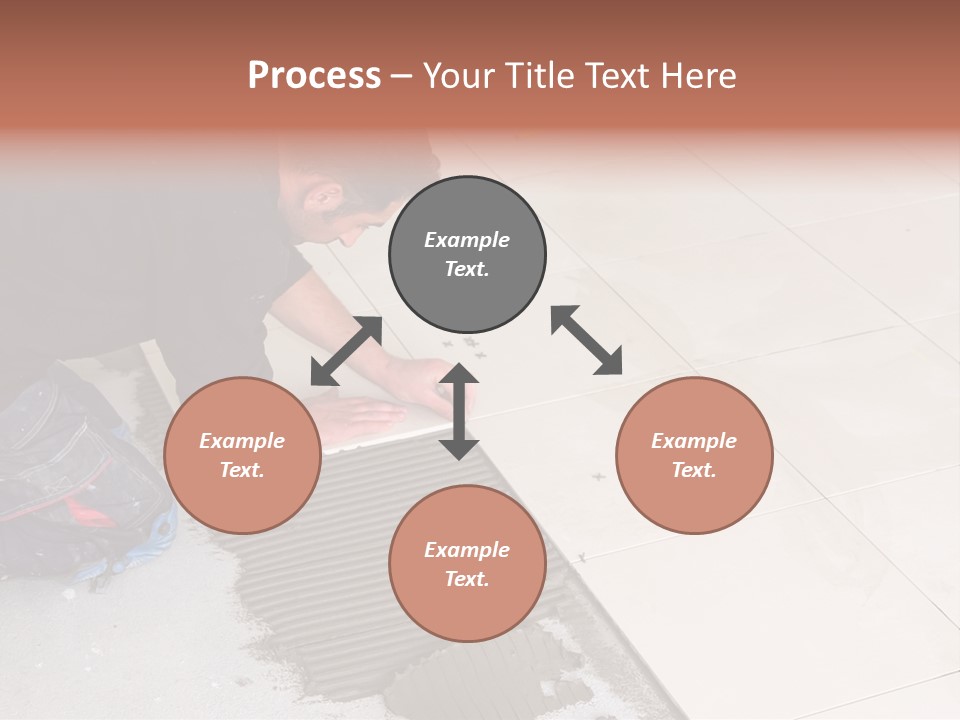 Man Installs Ceramic Tile PowerPoint Template