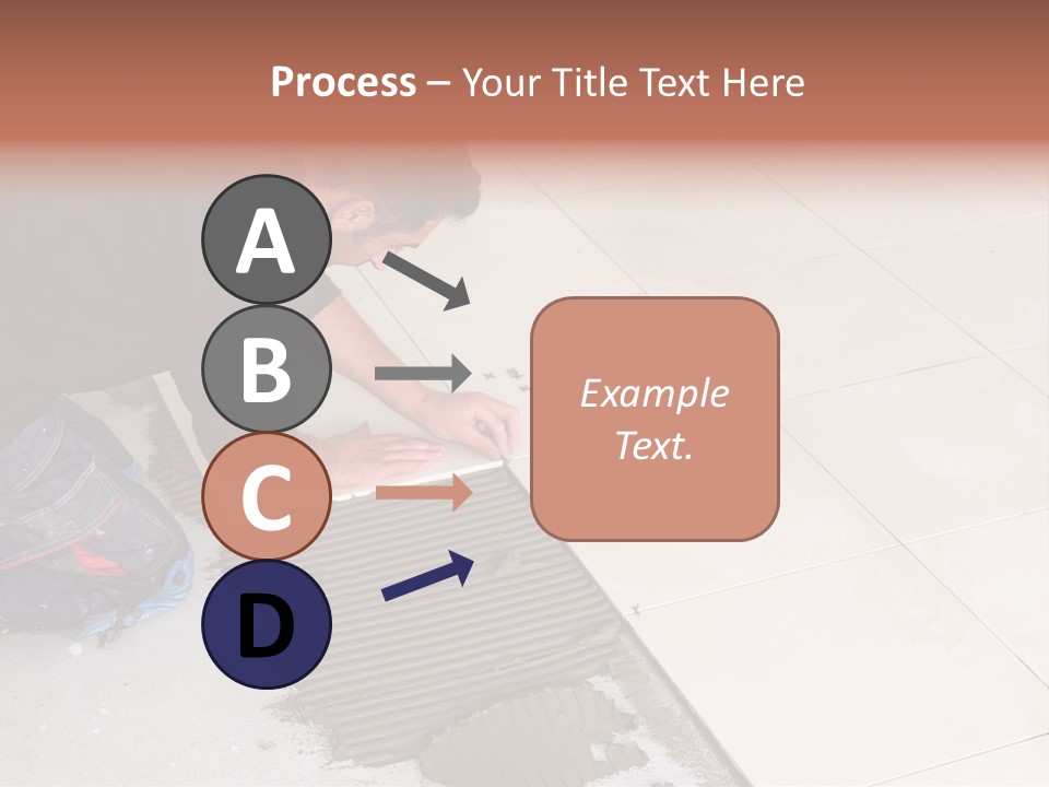 Man Installs Ceramic Tile PowerPoint Template
