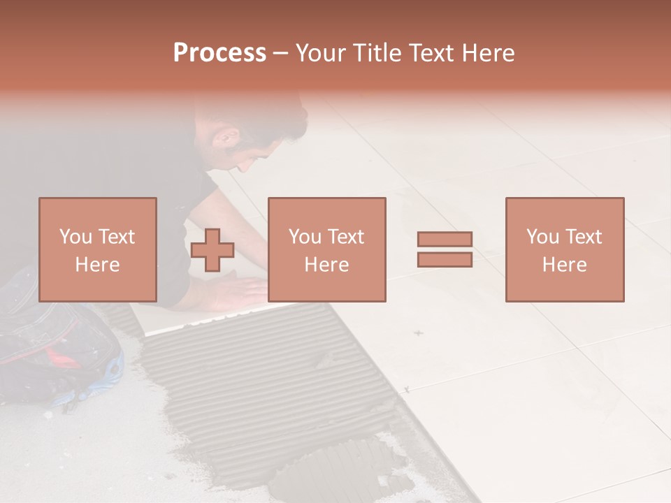 Man Installs Ceramic Tile PowerPoint Template