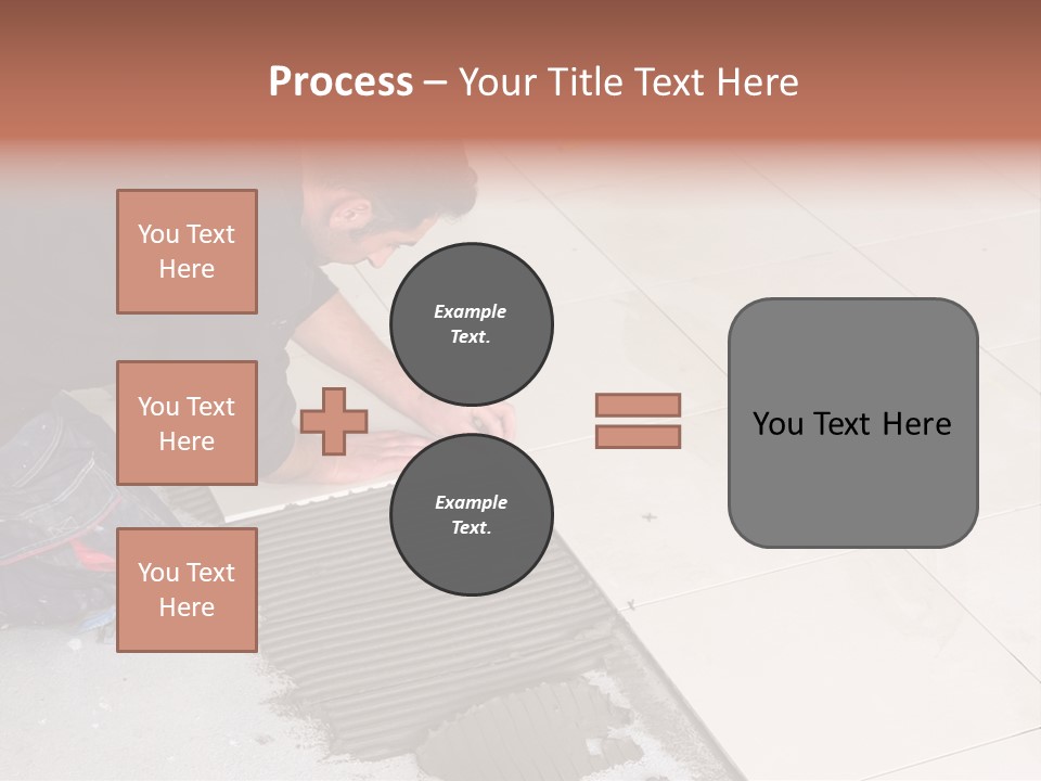 Man Installs Ceramic Tile PowerPoint Template