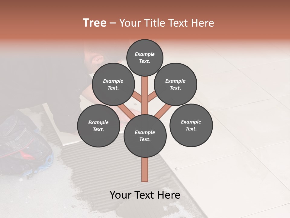 Man Installs Ceramic Tile PowerPoint Template