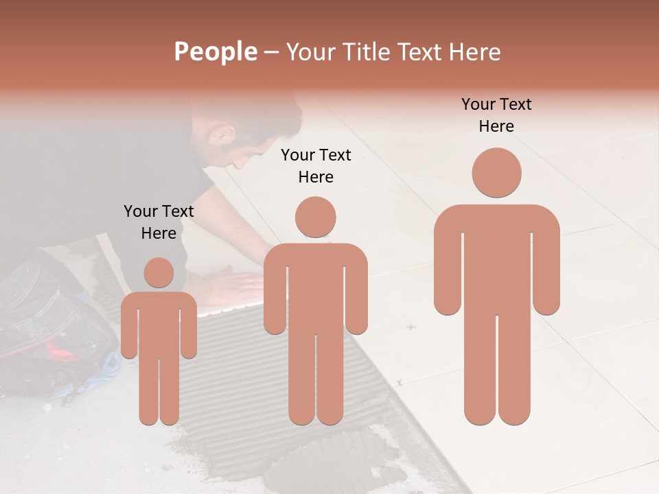 Man Installs Ceramic Tile PowerPoint Template
