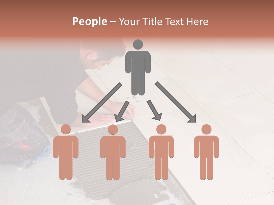 Man Installs Ceramic Tile PowerPoint Template