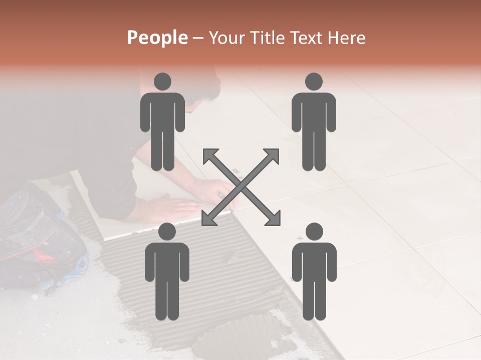 Man Installs Ceramic Tile PowerPoint Template