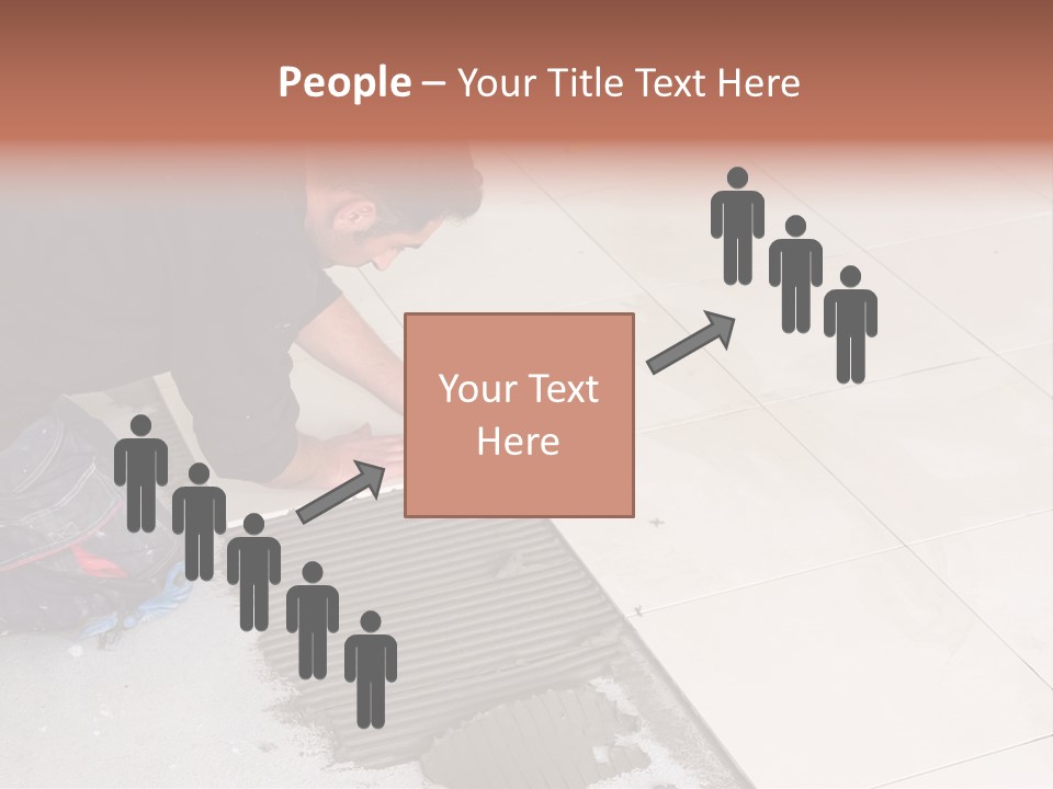 Man Installs Ceramic Tile PowerPoint Template