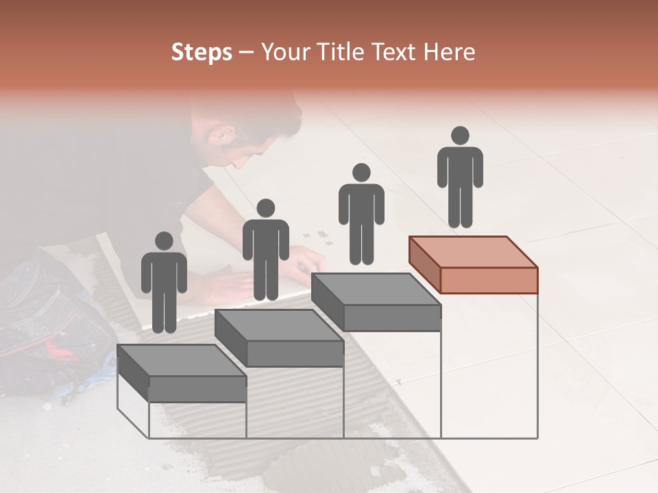 Man Installs Ceramic Tile PowerPoint Template