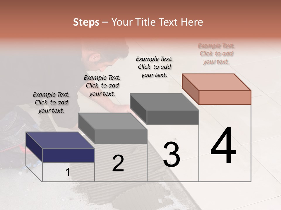 Man Installs Ceramic Tile PowerPoint Template