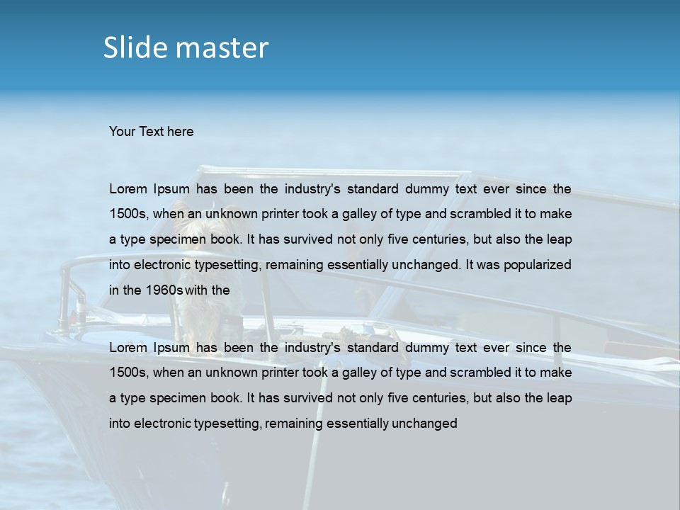 Dogs On A Power Boat, Lac Lemon, Switzerland PowerPoint Template