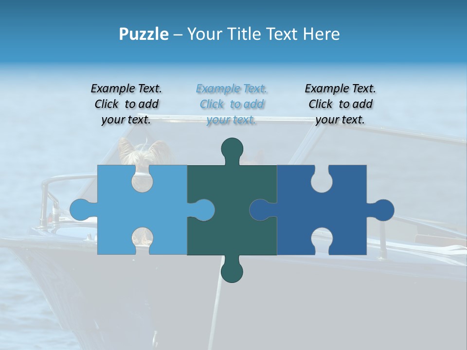 Dogs On A Power Boat, Lac Lemon, Switzerland PowerPoint Template