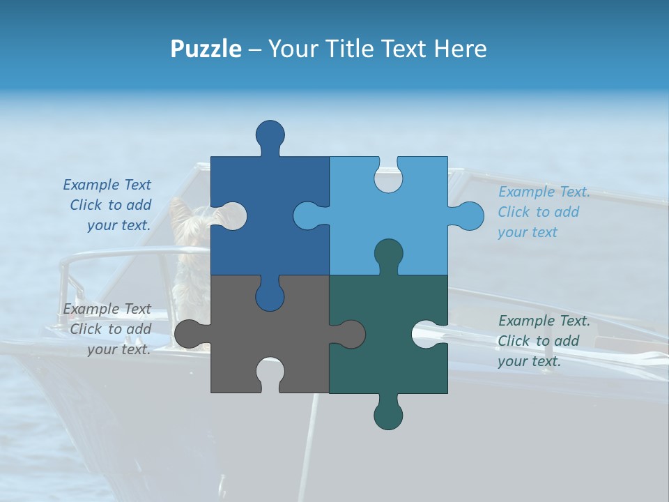 Dogs On A Power Boat, Lac Lemon, Switzerland PowerPoint Template