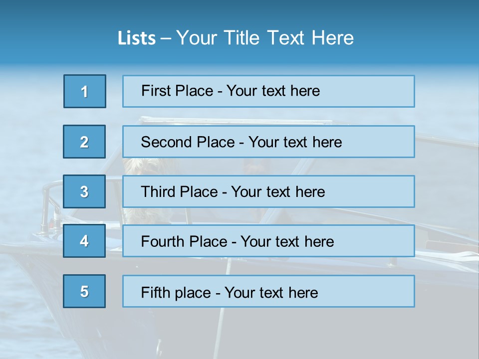 Dogs On A Power Boat, Lac Lemon, Switzerland PowerPoint Template