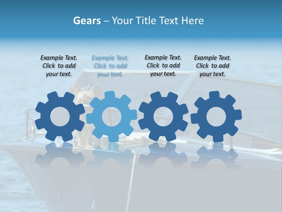 Dogs On A Power Boat, Lac Lemon, Switzerland PowerPoint Template