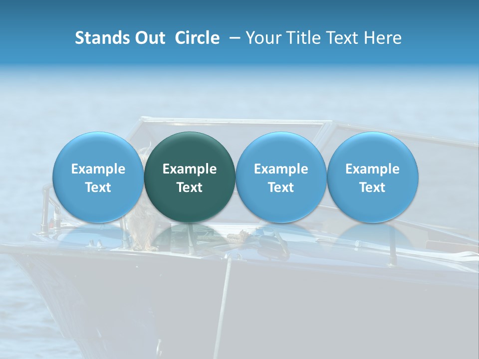 Dogs On A Power Boat, Lac Lemon, Switzerland PowerPoint Template