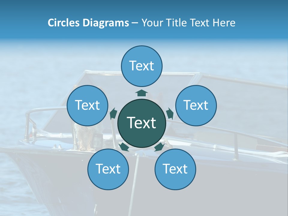 Dogs On A Power Boat, Lac Lemon, Switzerland PowerPoint Template