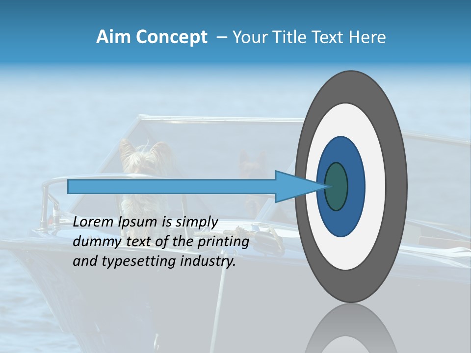 Dogs On A Power Boat, Lac Lemon, Switzerland PowerPoint Template