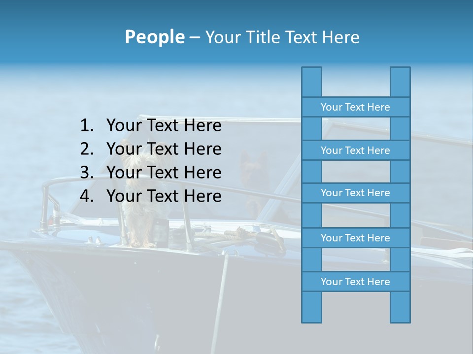 Dogs On A Power Boat, Lac Lemon, Switzerland PowerPoint Template