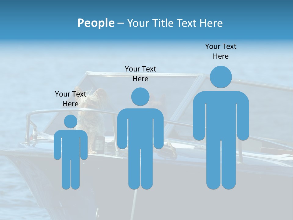 Dogs On A Power Boat, Lac Lemon, Switzerland PowerPoint Template